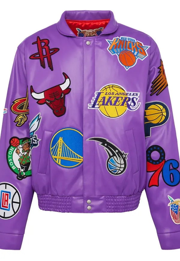 Jeff Hamilton x NBA Collage jacka - Lila