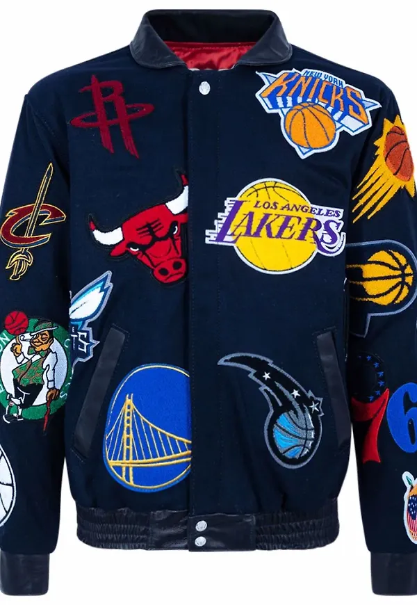 Jeff Hamilton x NBA Collage yllejacka - Blå