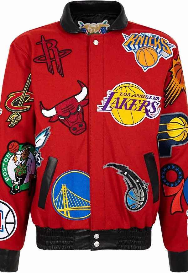 Jeff Hamilton x NBA Collage yllejacka - Röd