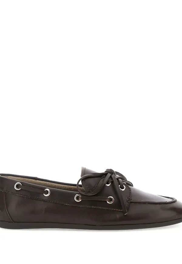 Jeffrey Campbell läderloafers - Brun
