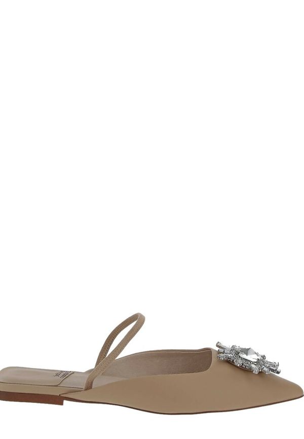 Jeffrey Campbell Latira Flat Sandals Beige, Dam