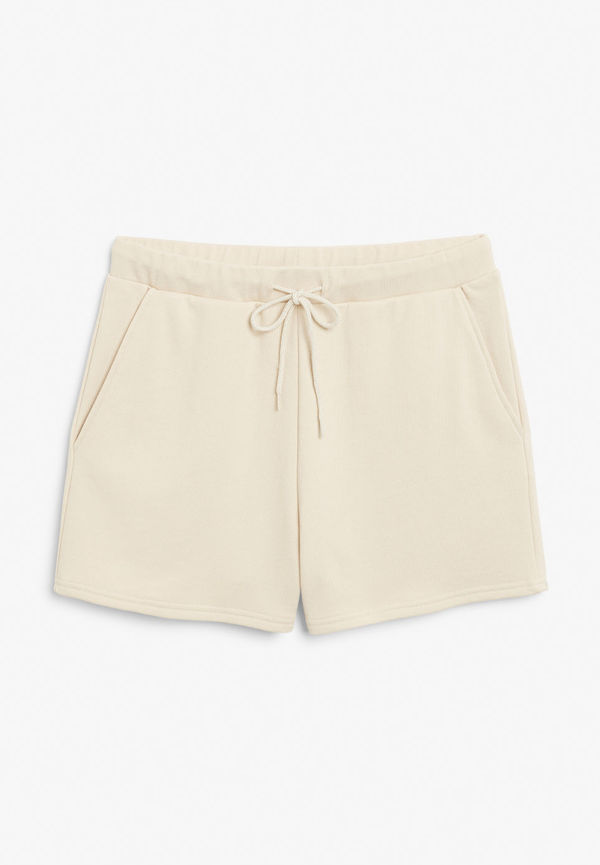 Jersey slim shorts - Beige