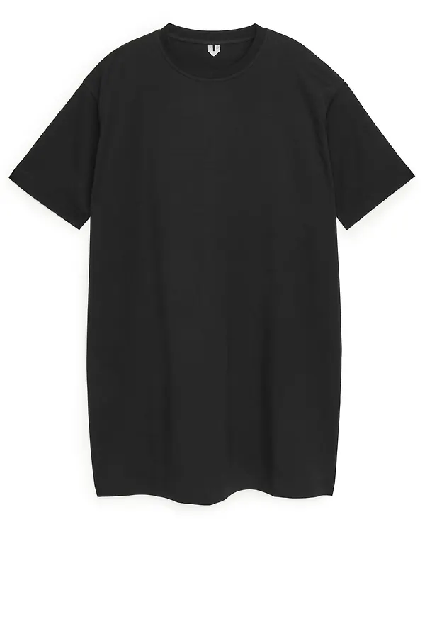 Jersey T-Shirt Dress - Black