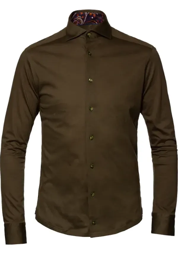 Jerseyskjorta Med Paisleydetaljer Slim Fit