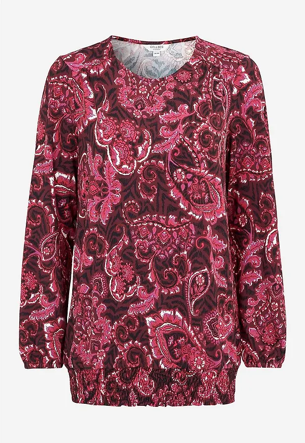 Jerseytopp med smock Camilla