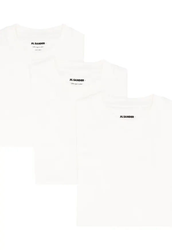 Jil Sander 3-pack t-shirts - Vit