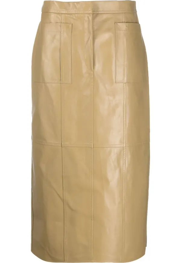 Jil Sander A-linjeformad pennkjol - Brun