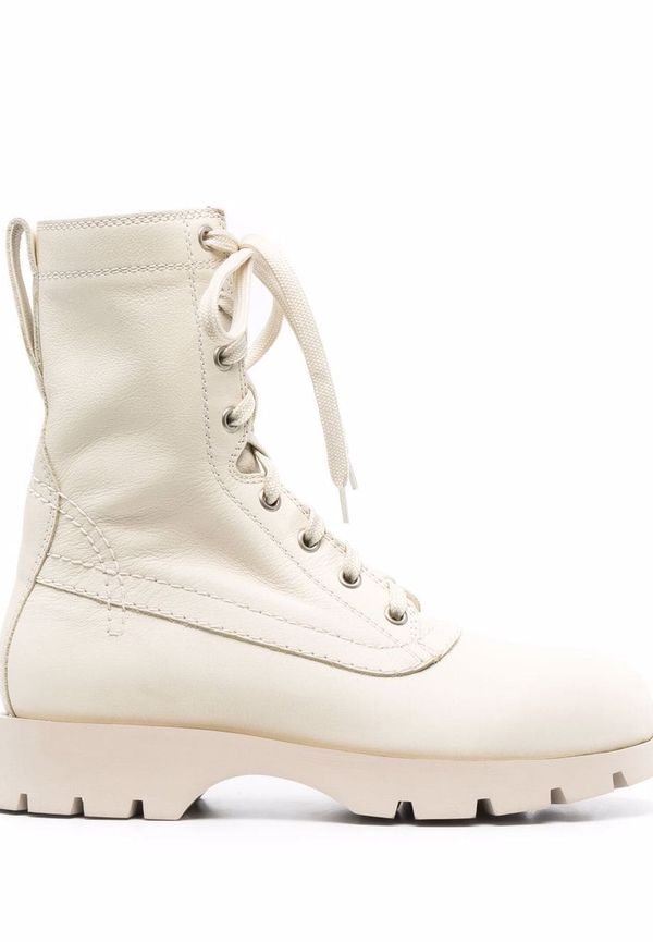 Jil Sander ankelhöga militärkängor - Neutral