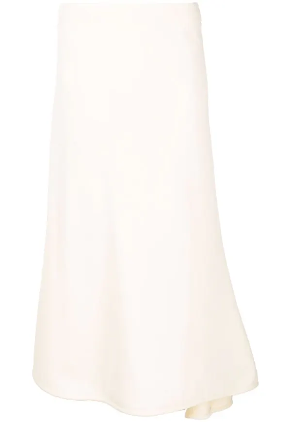 Jil Sander asymmetrisk midikjol - Neutral