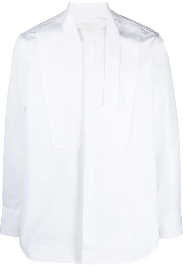 Jil Sander asymmetrisk skjorta - Vit