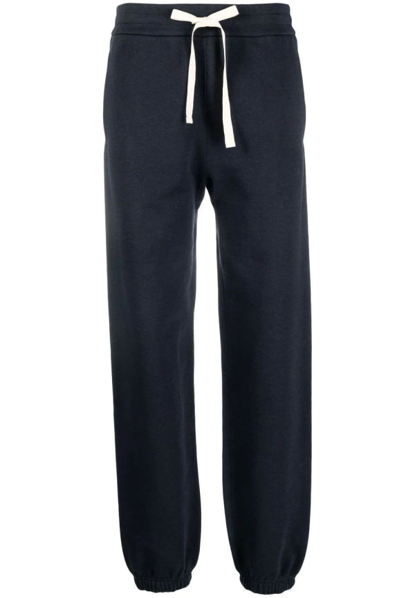 Jil Sander avsmalnande sweatpants med dragsko - Blå