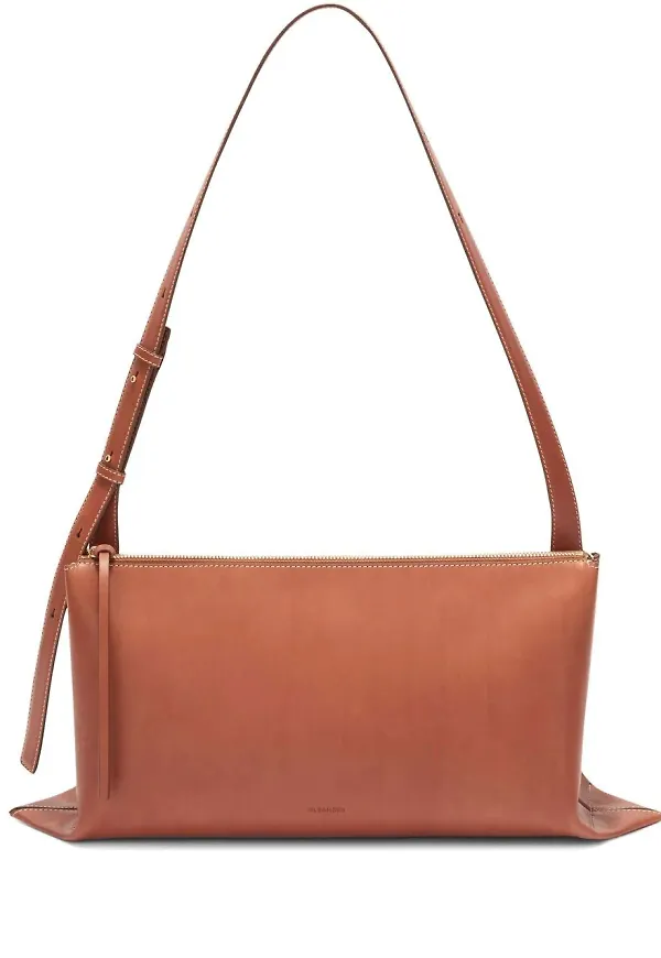 Jil Sander axelremsväska - Brun