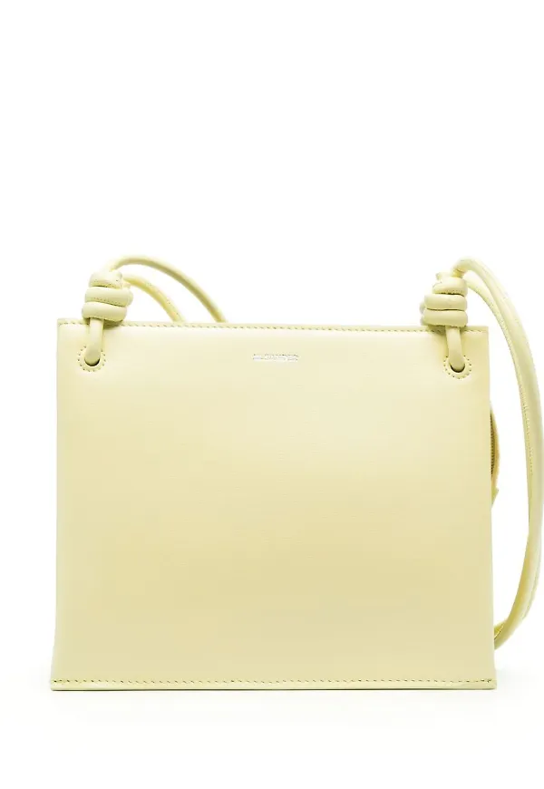 Jil Sander axelväska i läder - Gul
