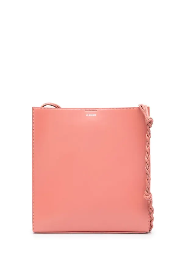 Jil Sander axelväska i läder - Rosa