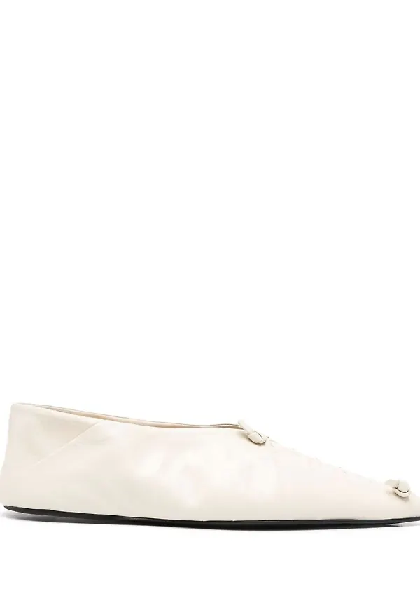 Jil Sander ballerinaskor med knut - Neutral