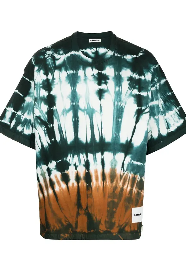 Jil Sander batikmönstrad t-shirt - Grön