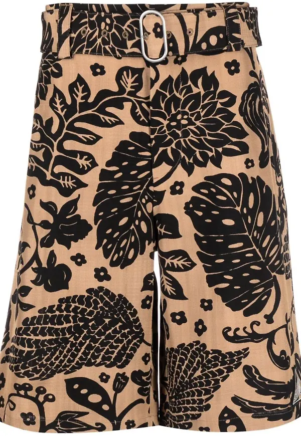 Jil Sander blommiga bermudashorts - Neutral