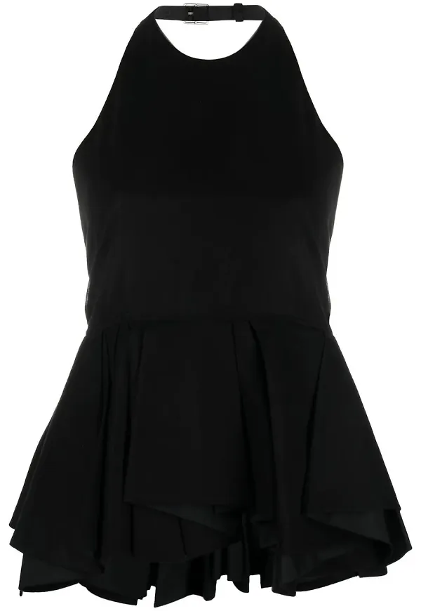 Jil Sander blus med halterneck - Svart