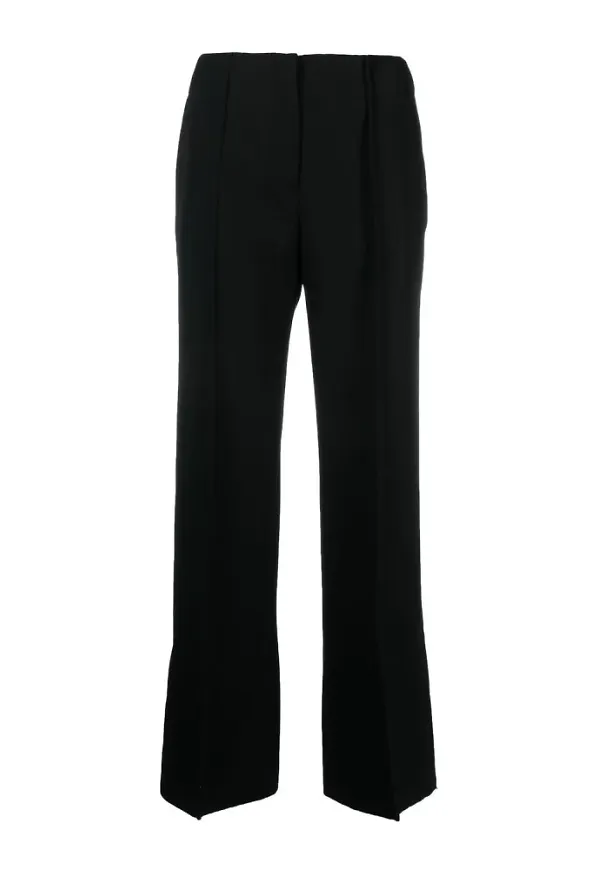 Jil Sander Breda byxor Svart, Dam
