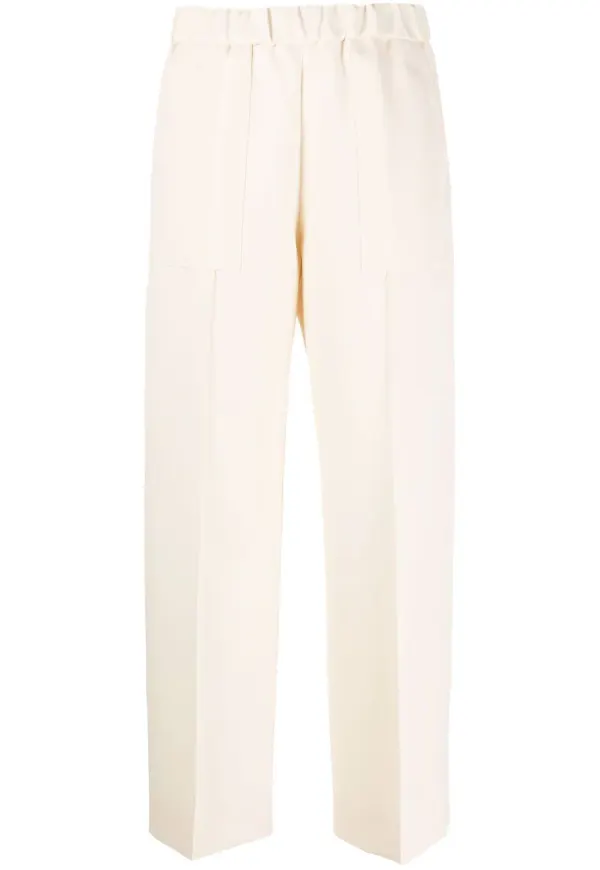 Jil Sander byxor med vida ben - Neutral