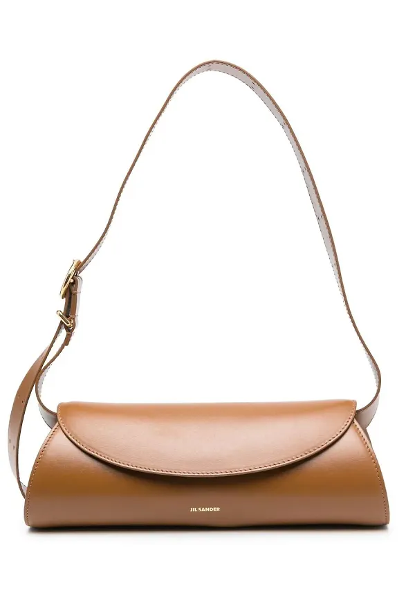 Jil Sander Cannolo liten axelväska - Brun