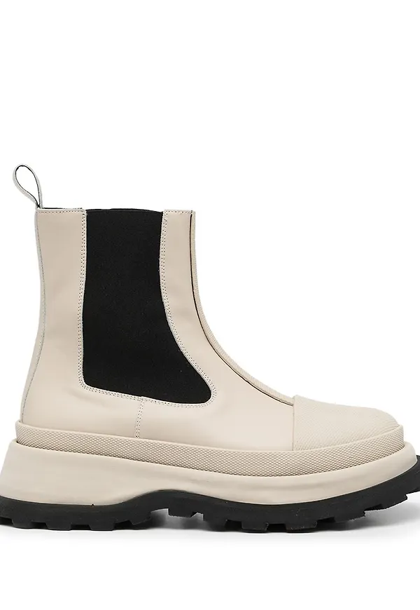 Jil Sander Chelsea-boots med grov sula - Brun