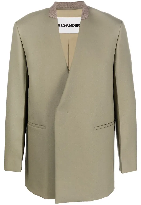 Jil Sander dubbelknäppt blazer - Grön