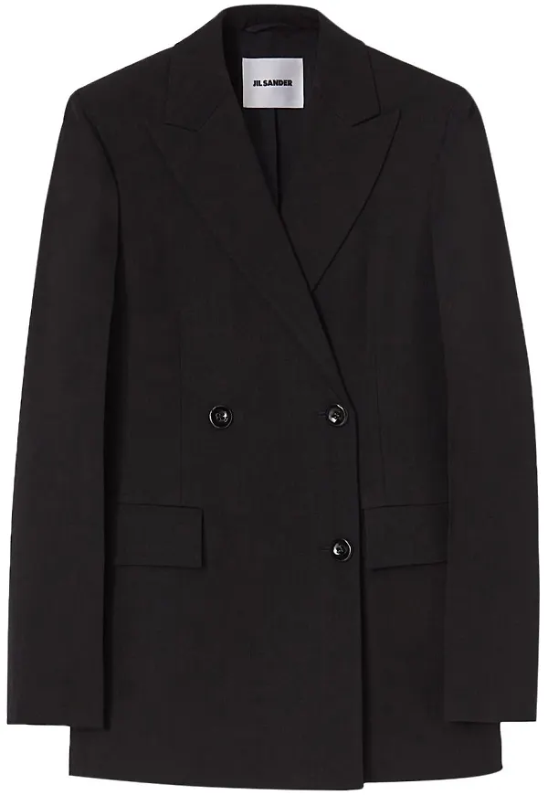 Jil Sander dubbelknäppt finblazer - Svart