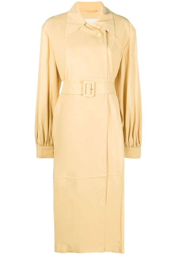 Jil Sander dubbelknäppt trenchcoat med bälte - Orange