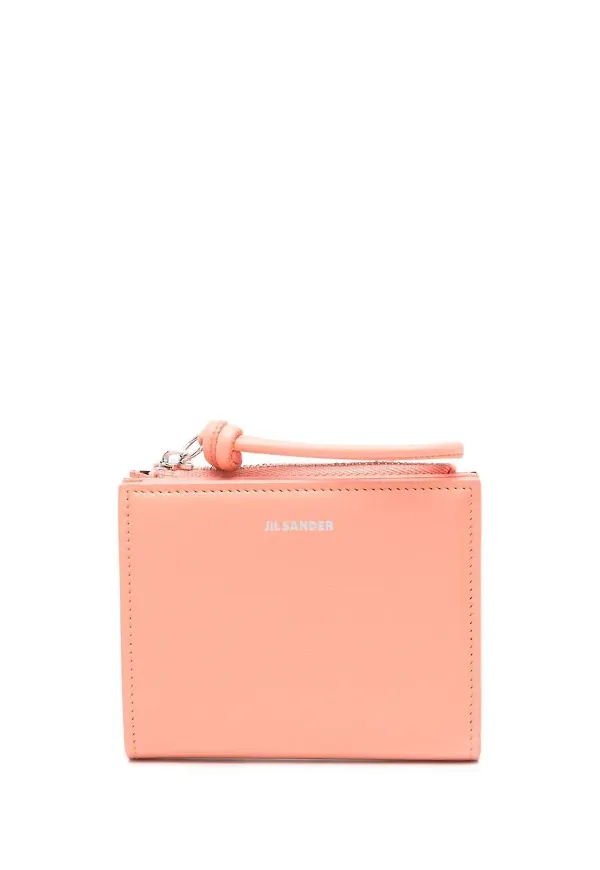 Jil Sander dubbelvikt plånbok - Rosa