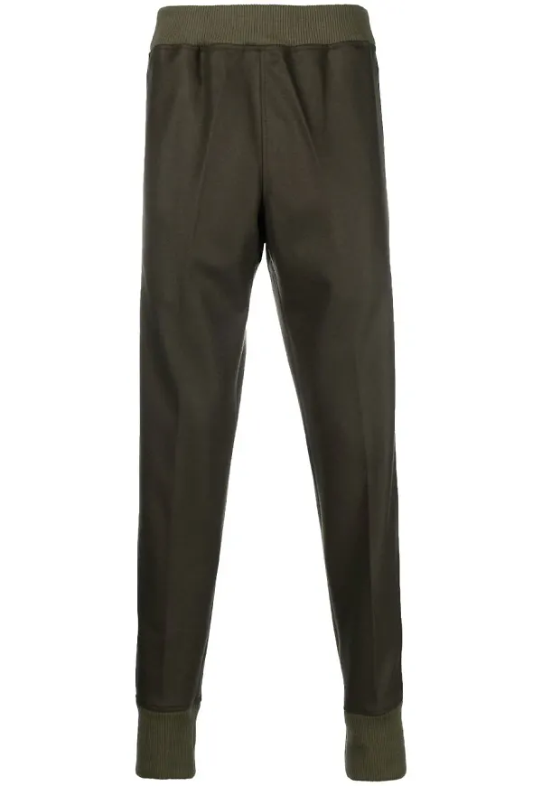 Jil Sander elastiska sweatpants - Grön