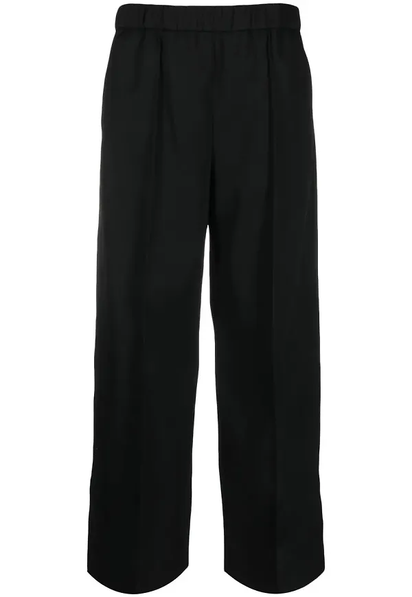 Jil Sander elastiska trekvartsbyxor - Svart