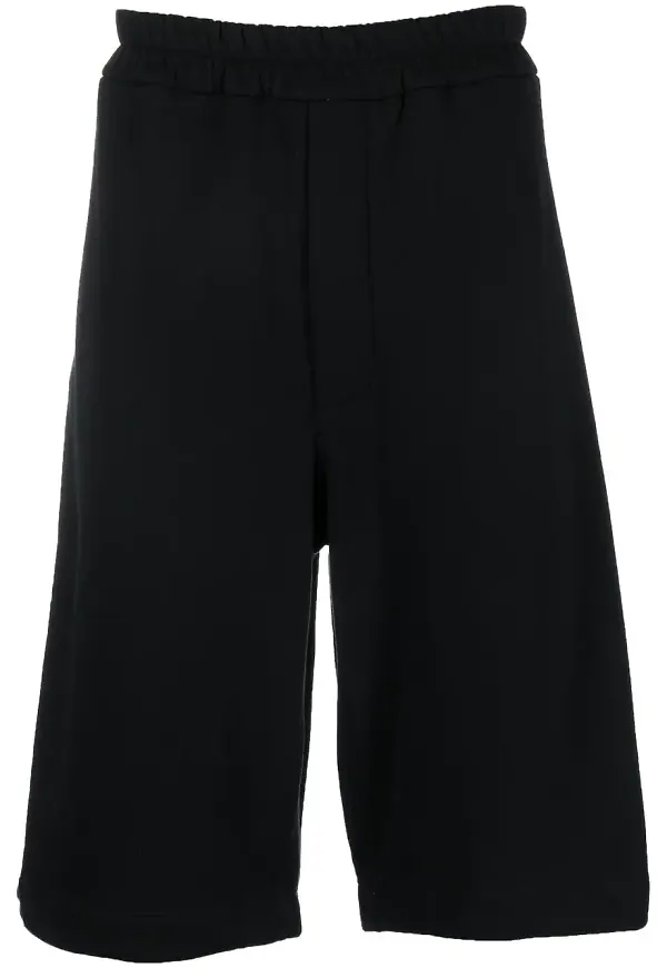 Jil Sander elastiska träningsshorts - Svart