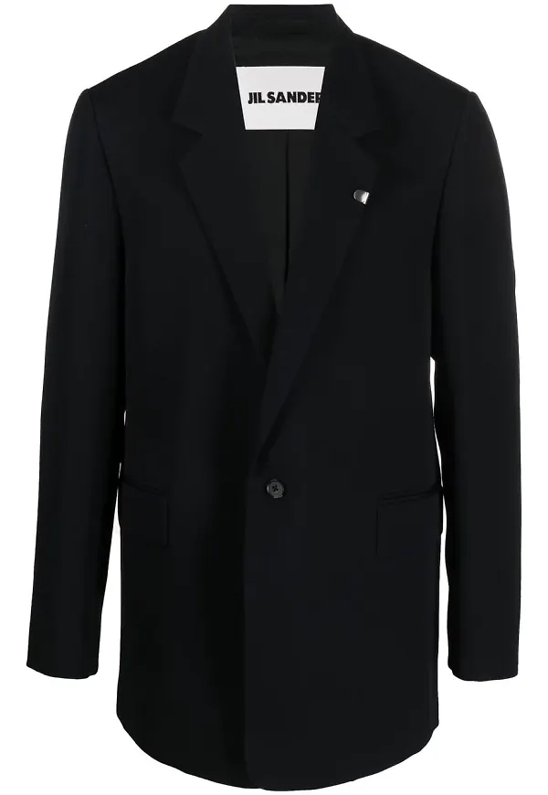 Jil Sander enkelknäppt blazer - Blå