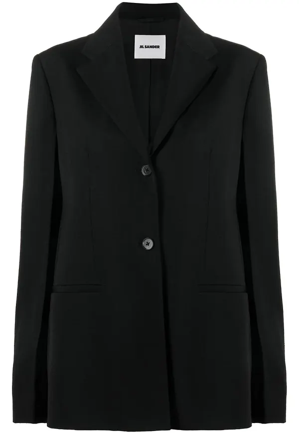 Jil Sander enkelknäppt finblazer - Svart