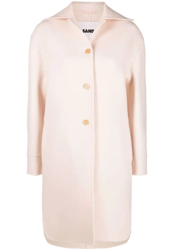 Jil Sander enkelknäppt kappa - Rosa