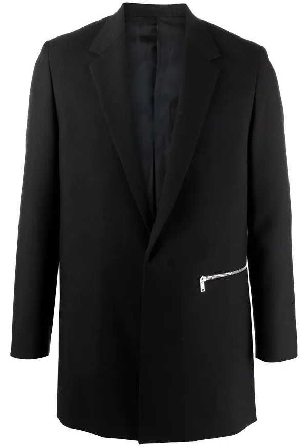 Jil Sander figursydd enkelknäppt blazer - Svart