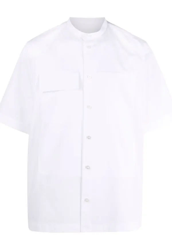 Jil Sander figursydd skjorta - Vit