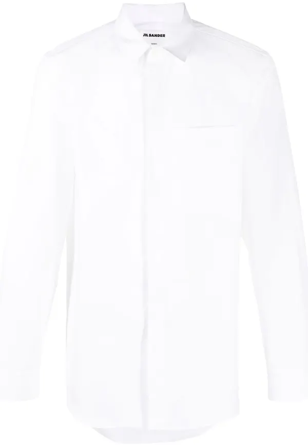 Jil Sander figursydd skjorta - Vit