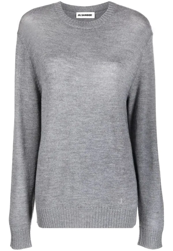 Jil Sander finstickad tröja - Grå