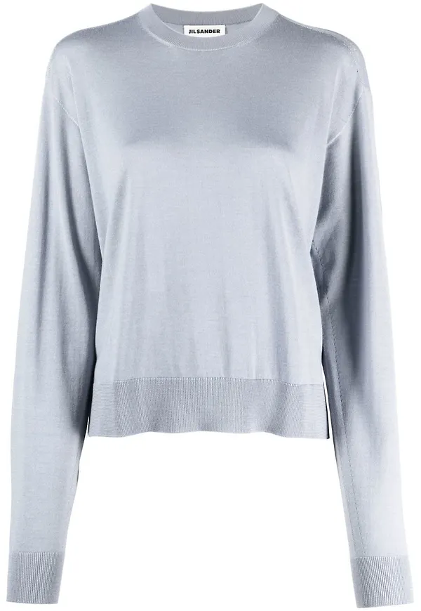 Jil Sander finstickad tröja - Lila