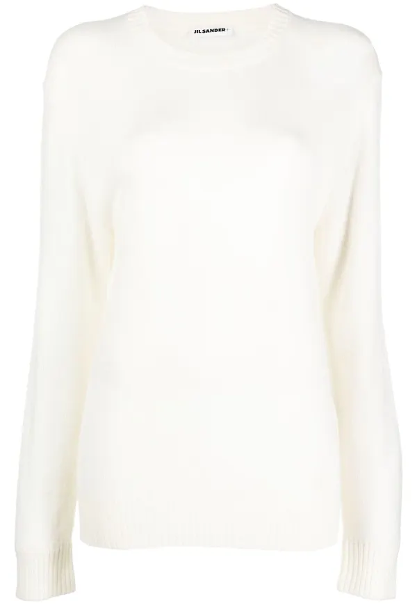 Jil Sander finstickad tröja - Vit