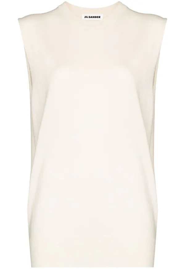 Jil Sander finstickat linne - Vit