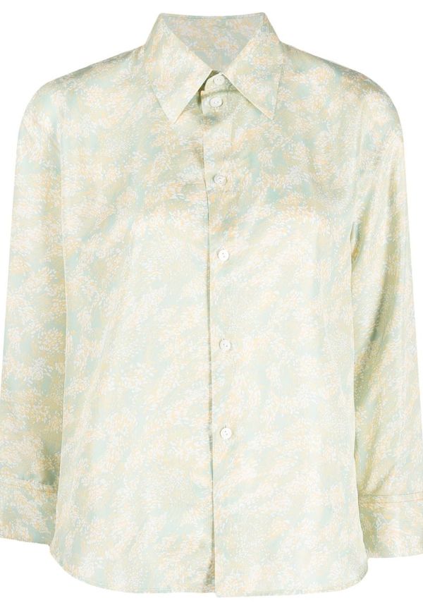 Jil Sander floral-print long-sleeve shirt - Grön