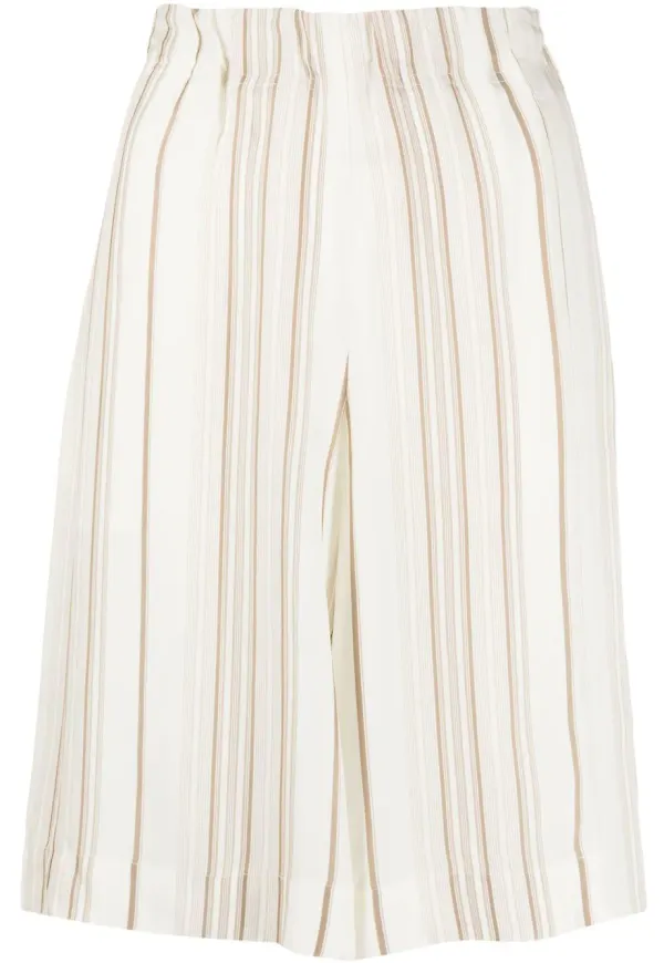 Jil Sander Gennaro shorts med vida ben - Vit