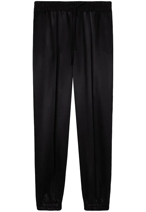 Jil Sander glansiga sweatpants - Svart