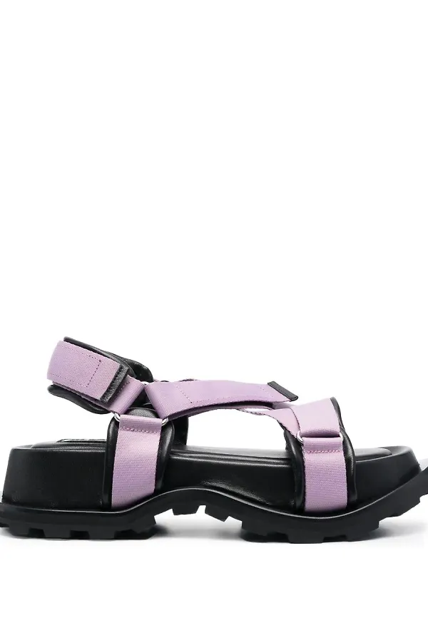 Jil Sander grova vandringssandaler - Lila
