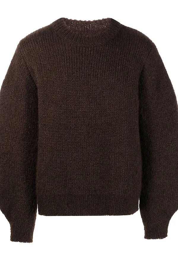 Jil Sander grovstickad långärmad tröja - Brun