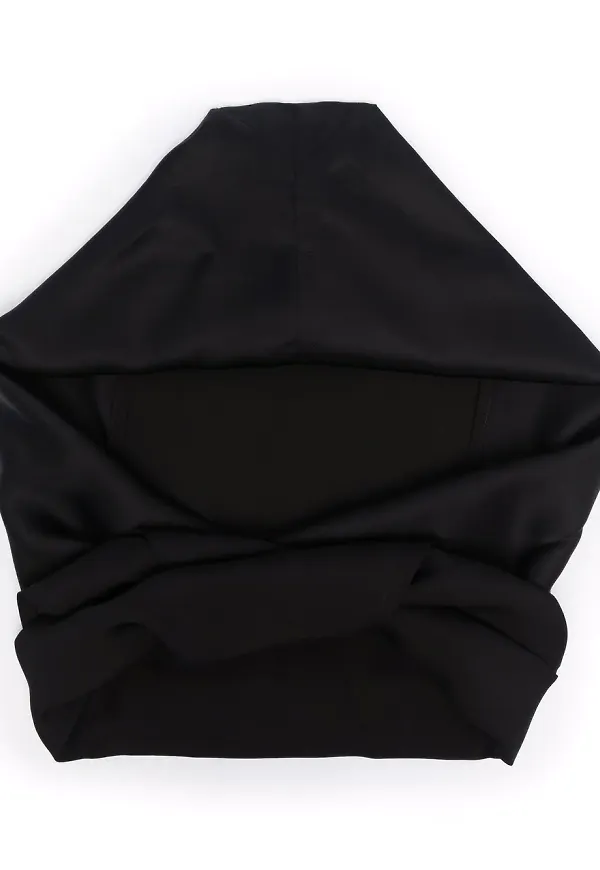 Jil Sander halsduk med huva - Svart