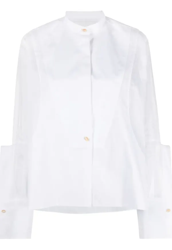 Jil Sander halvskir skjorta - Vit
